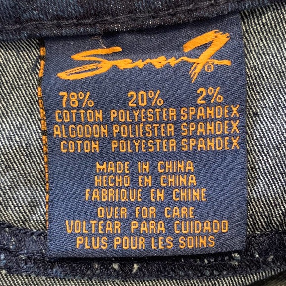 Seven7 Dark Wash Houndstooth Skinny Jeans 31 - Picture 6 of 7